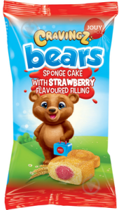 БІСКВІТ "CRAVINGZ BEAR STRAWBERRY"